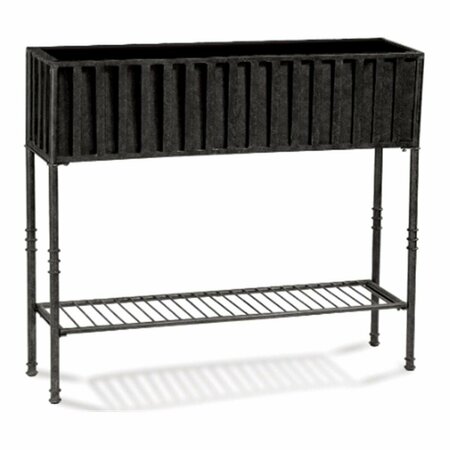 PIPERS PIT PL240BLK Solera Planter with Tin Liner and Shelf 2.5 ft. PI3326247